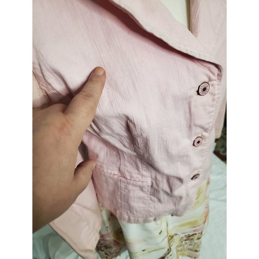 Valerie Stevens Cotton A-Line Skirt And Pink Fitted Jacket Set Preppy Designer - Picture 2 of 16